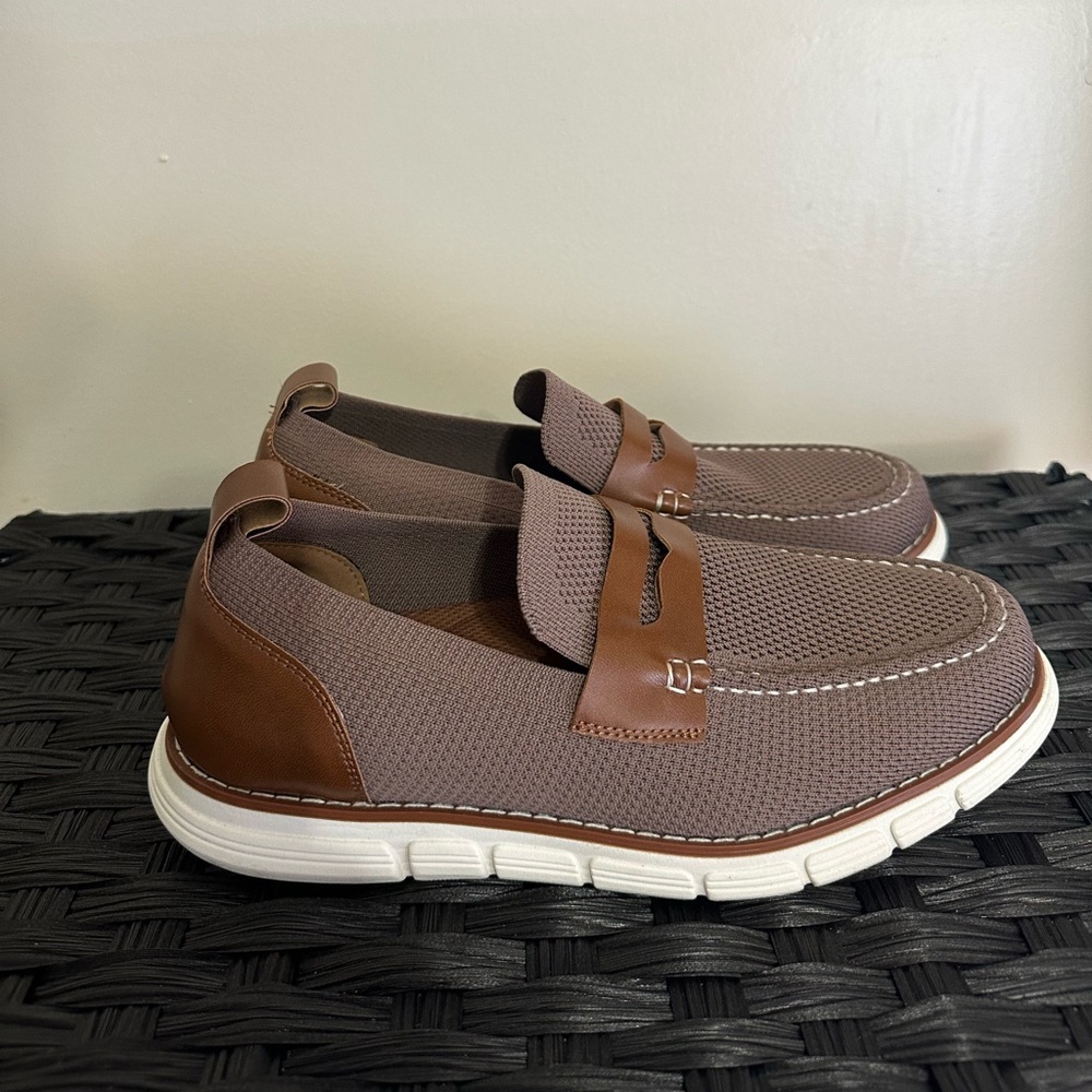 Bruno Marc Men's Brown Slip-On Loafers Size 9